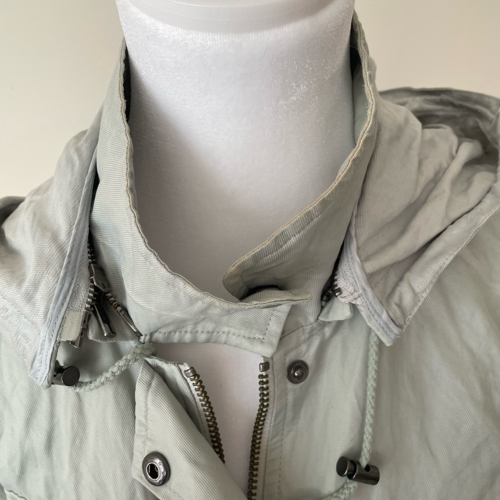 Joie Vera Jane Anorak Utility Zip
Front Jacket Hooded Light Blue
Size XS